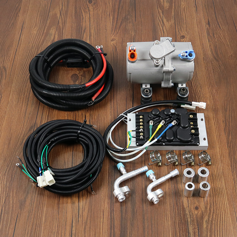 汽车空调制冷改装电动压缩机24v并联驻车货车直流变频冷气泵12v