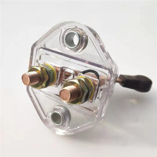 通用款电瓶断电总闸刀电源总开关农用三轮车汽车货车透明小铜闸刀