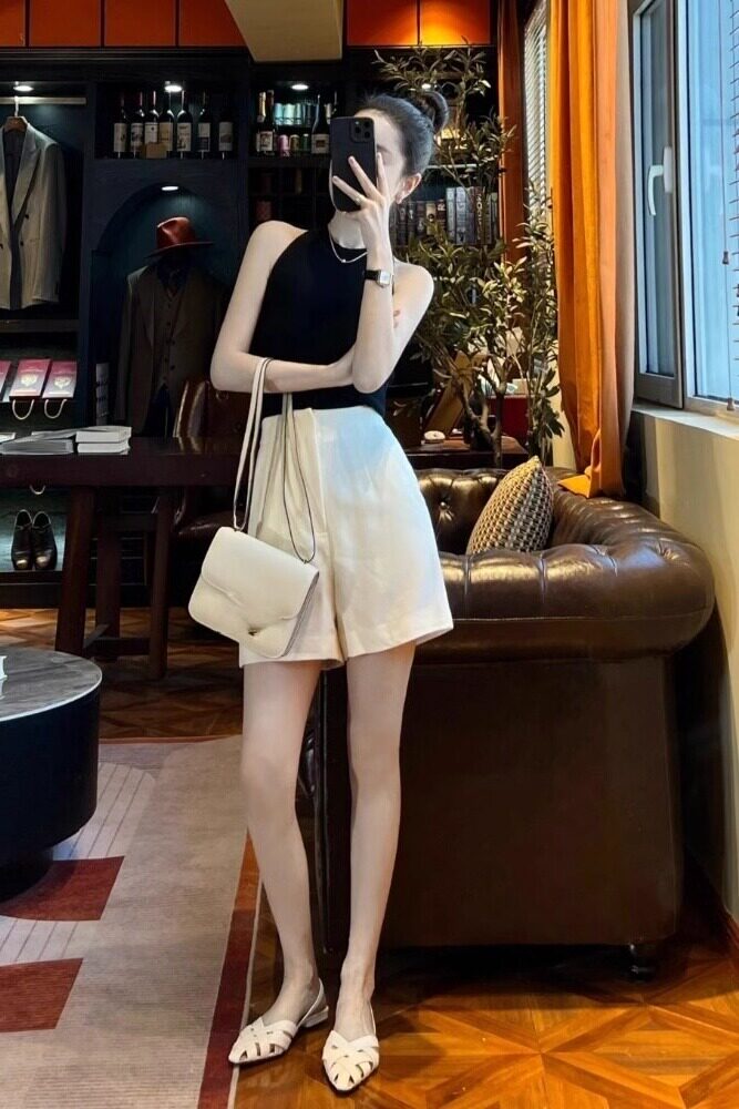 可盐可甜小个子穿搭一整套俏皮活泼减龄休闲时尚两件套装裤女夏季