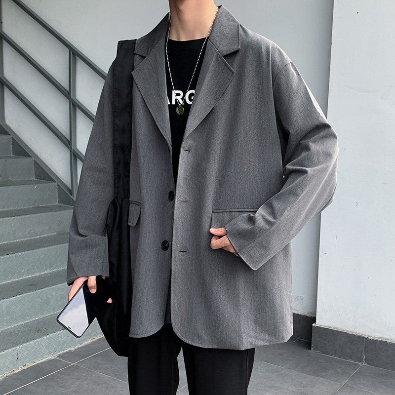910A-W1083港风春秋西装外套宽松休闲潮流西服上衣男装图片