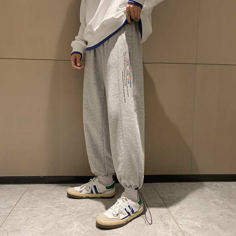 910A港风春秋季宽松直筒百搭男士休闲裤,男装休闲裤,星座910A