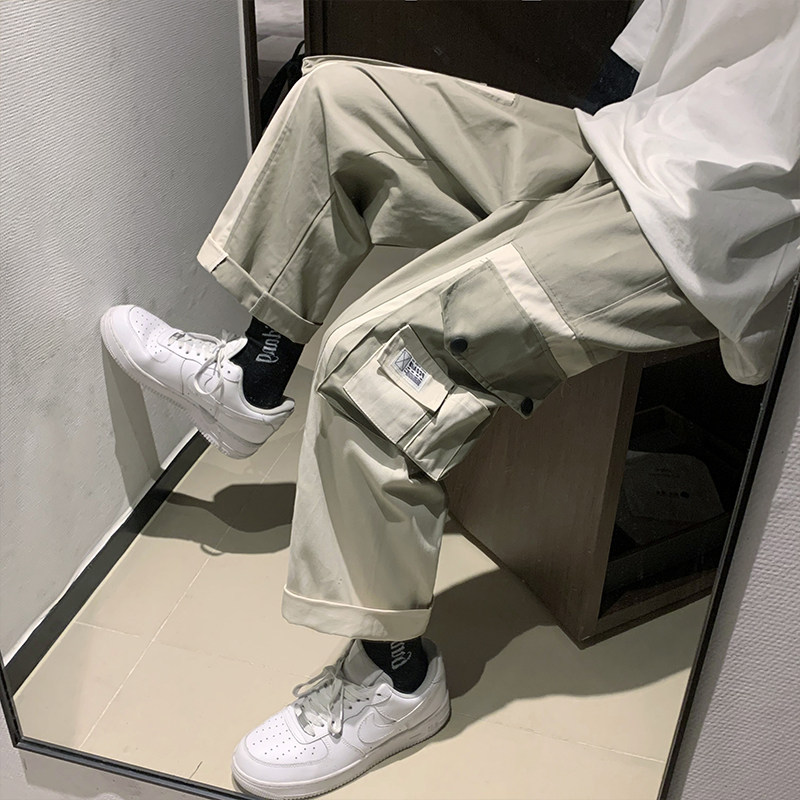 910A港风休闲裤工装裤宽松休闲九分裤,男装休闲裤,星座910A