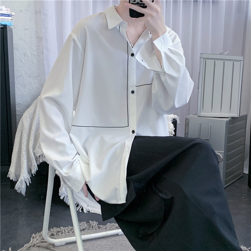 910ACS13新款男士宽松休闲百搭衬衫,男装衬衫,星座910A