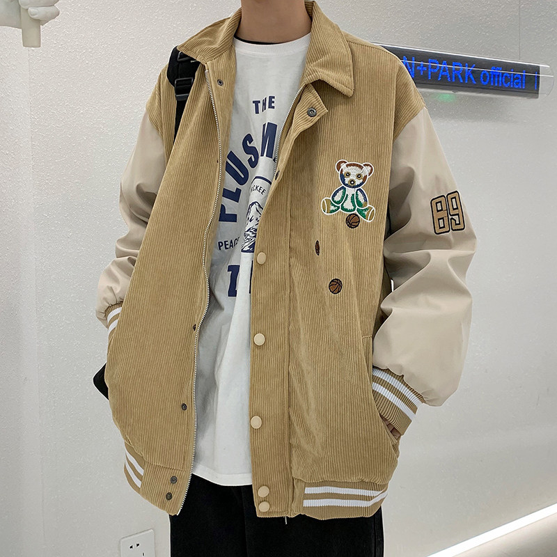 910AY50秋季男士灯芯绒宽松休闲百搭夹克外套,男装夹克,星座910A