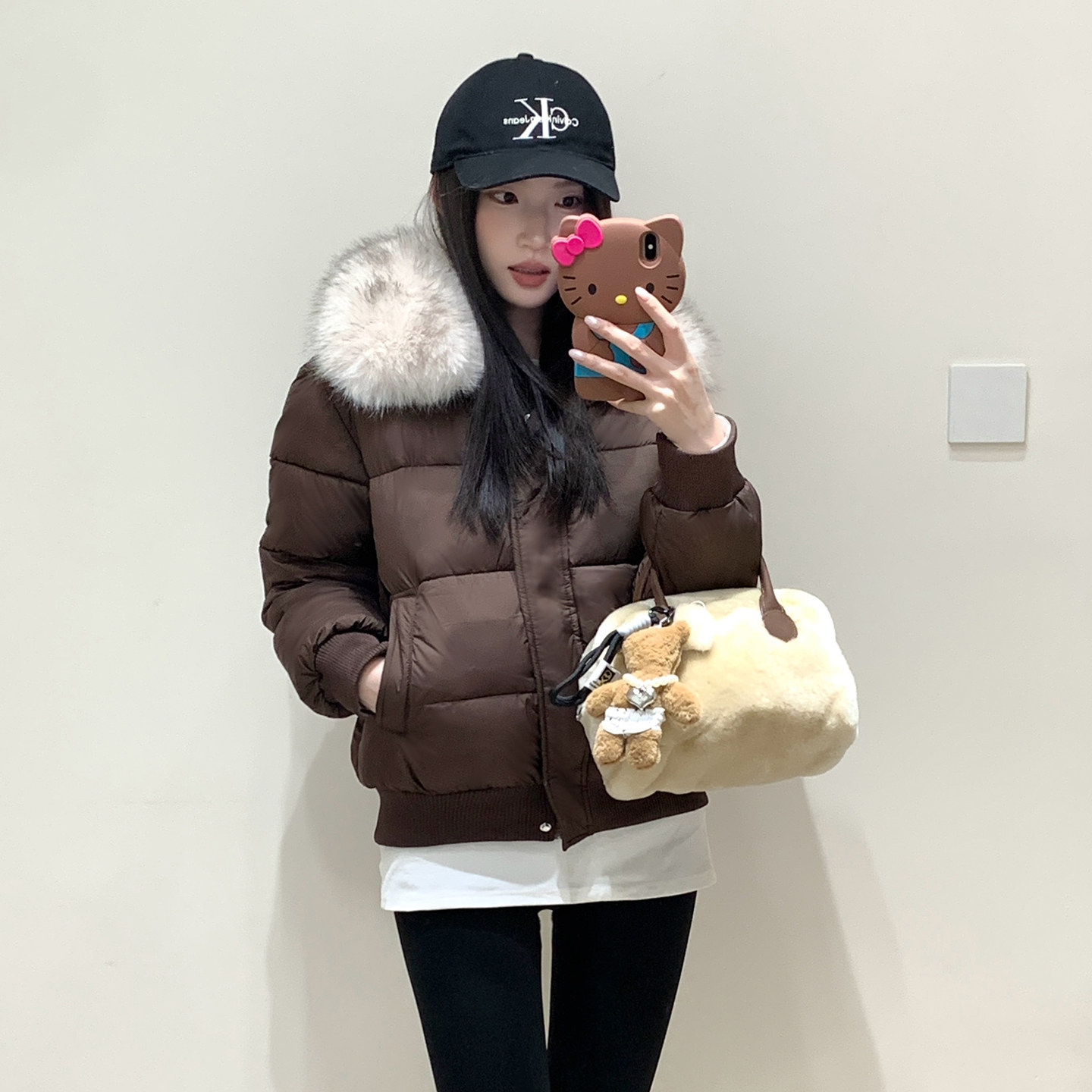 冬季韩系毛领短款加厚棉服女