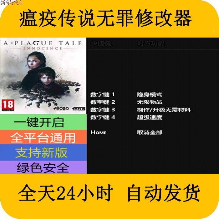 瘟疫传说无罪+安魂曲游戏修改器STEAM