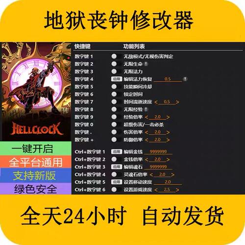 地狱丧钟Hell Clock STEAM/EPIC正版游戏修改器 电脑PC端修改器