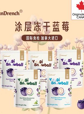 加拿大进口SunDrench上哆力酸奶冻干蓝莓草莓抹茶香芋黑糖零食品
