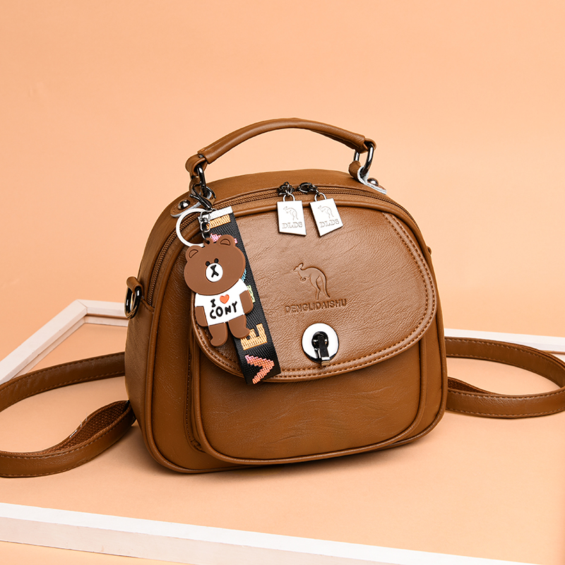 袋鼠双肩包女真皮2019新款百搭时尚单肩斜跨包多功能牛皮小背包潮在类目 箱包皮具/热销女包/男包, 双肩背包中 - 来自Buy2taobao.com提供专业的淘宝代购服务