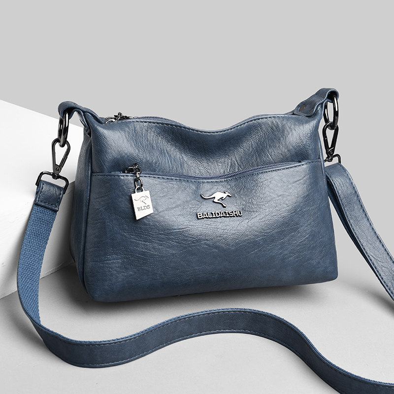 正品真皮女包2021新款百搭中老年妈妈单肩斜挎包洋气大容量软皮包