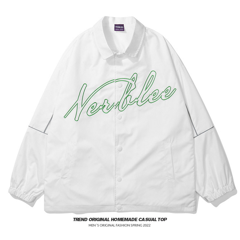 fearless无所畏惧原创潮牌2022简约英文夹克男女情侣款ins