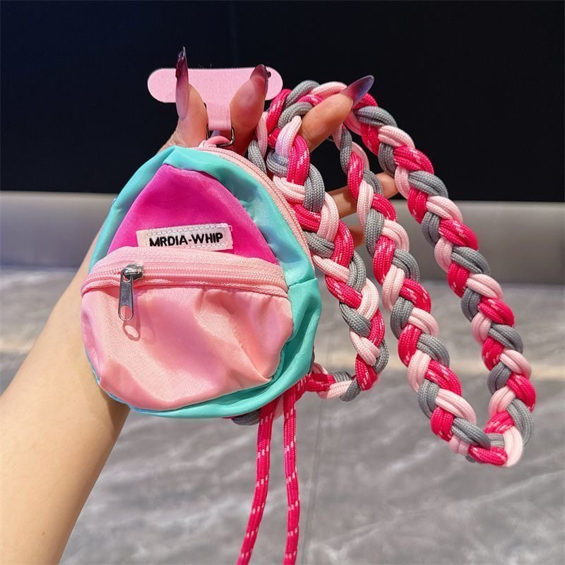 新款户外多巴胺手机长款挂绳编织可调节零钱耳机收纳书包旅游挂链,3C数码配件,手机挂件/手机链,淘宝优惠券,粉丝福利购,淘宝优惠卷