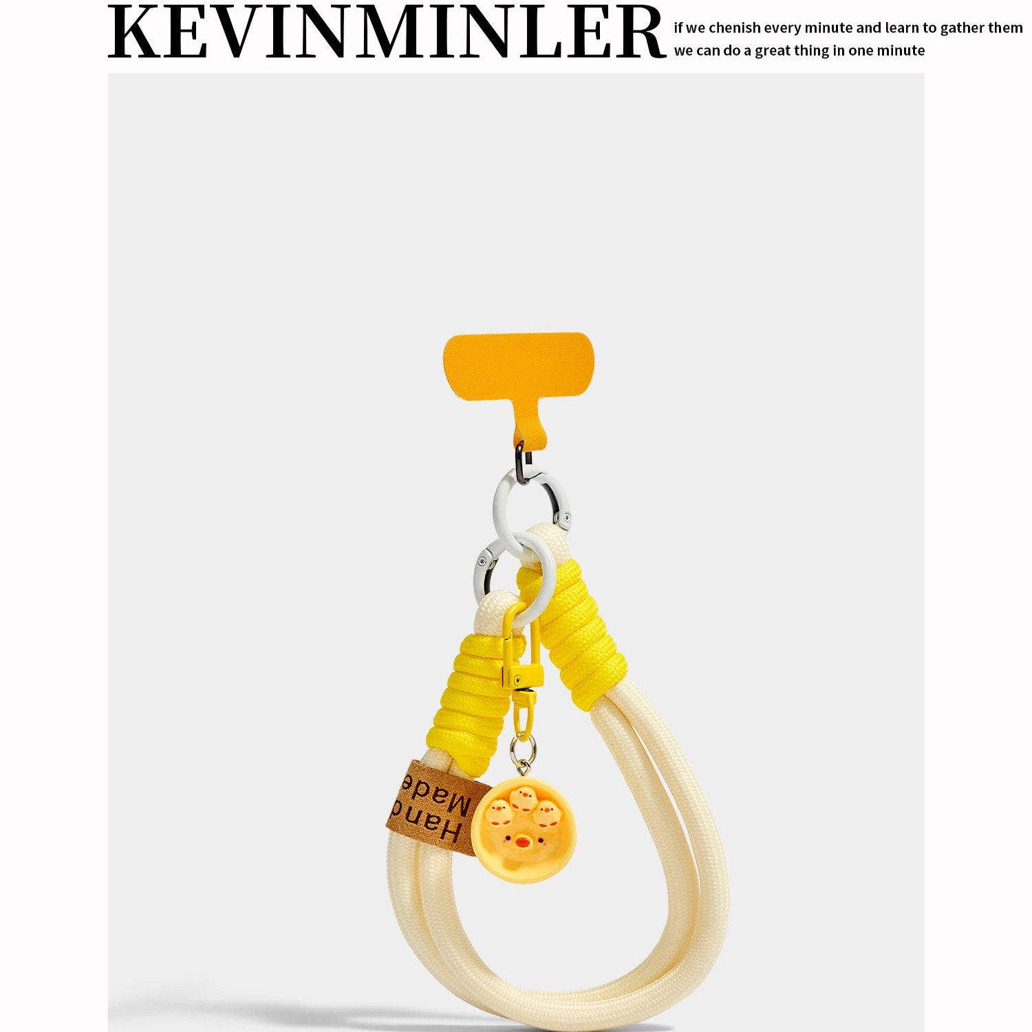 ins卡通挂饰仿真食物煎鸡蛋手机短款挂绳编织手提挂件钥匙扣挂链