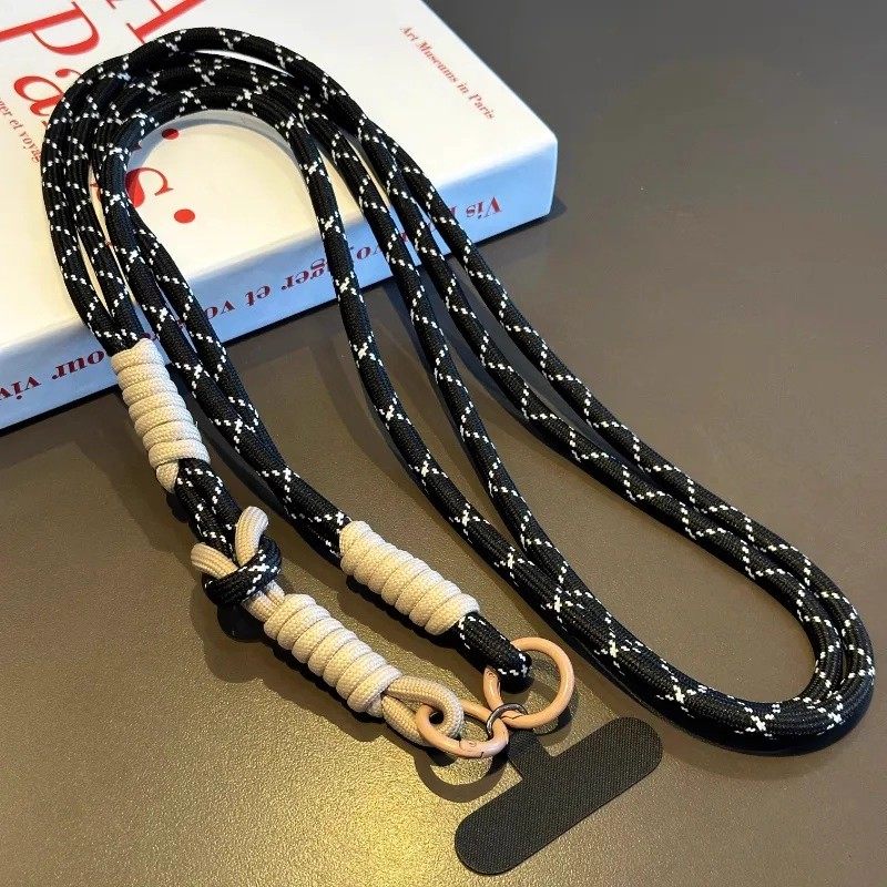 简约新款手机壳挂绳加长防丢斜跨绳户外登山男女编织背带绳通用款