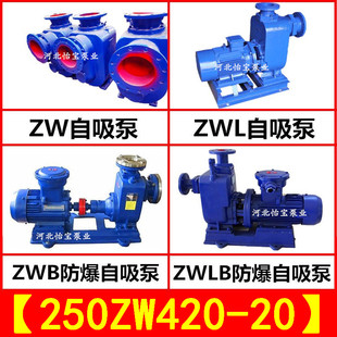 250ZW420 ZWL直连泵 ZWB防爆自吸离心泵 灌溉排涝 20污水自吸泵