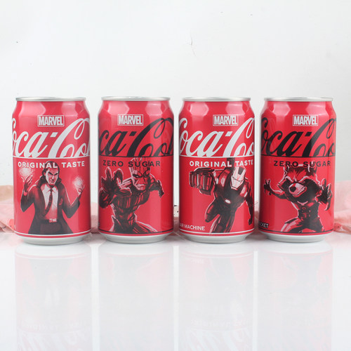 日本进口Coca－Cola/可口可乐漫威复仇者联盟限定收藏版碳酸饮料