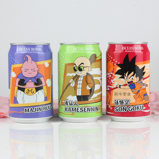 台湾进口Ocean 水果味气泡水碳酸饮料 Bomb七龙珠孙悟空联名收藏版
