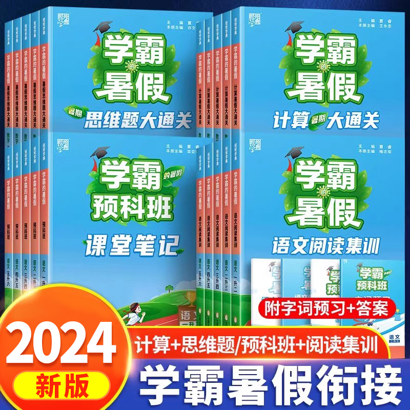 2024学霸的暑假衔接一升二升三升四升五升六年级上册暑假作业全套人教苏教北师版课堂笔记下册语文阅读集训暑期数学计算思维大通关