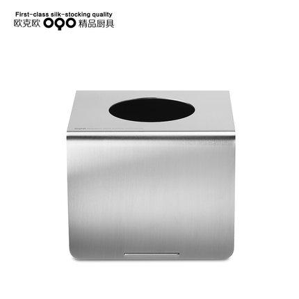 OQO欧克欧迪斯方纸巾盒手纸箱全不锈钢家用正方形纸抽盒专柜样品,收纳整理,纸巾盒,淘宝优惠券,粉丝福利购,淘宝优惠卷