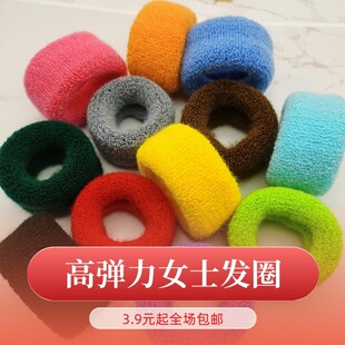 套装 发圈高弹力耐用加粗加宽甜美扎头高马尾丸子头糖果色发绳皮筋