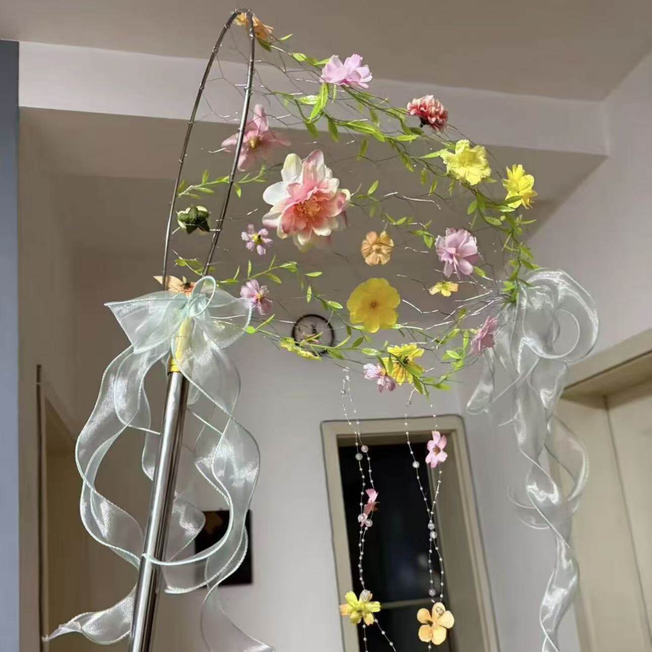 花朵蝴蝶捕梦网diy材料包女孩子手工自制玩具创意礼物拍照道具