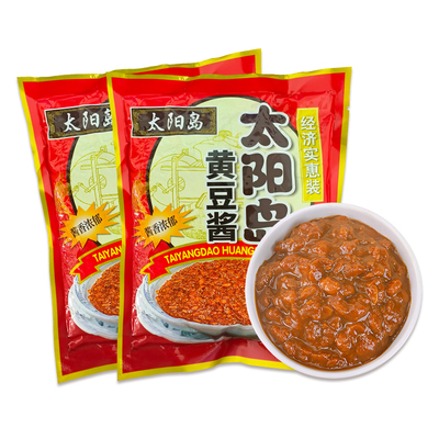 太阳岛黄豆酱500g袋东北大酱大豆酱葱伴侣蘸酱菜调味