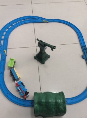 95新托马斯普乐路路电动火车自制轨道克兰奇桥洞卸煤男孩女孩玩具