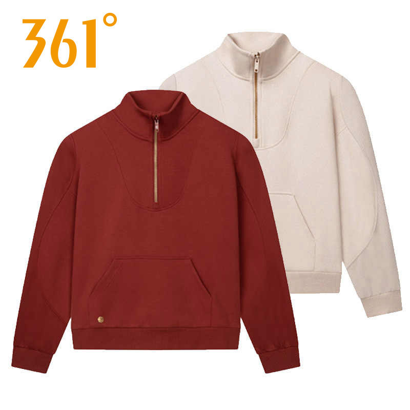 361运动卫衣2026秋季新款立领半拉链外套女休闲服上衣562514815TJ