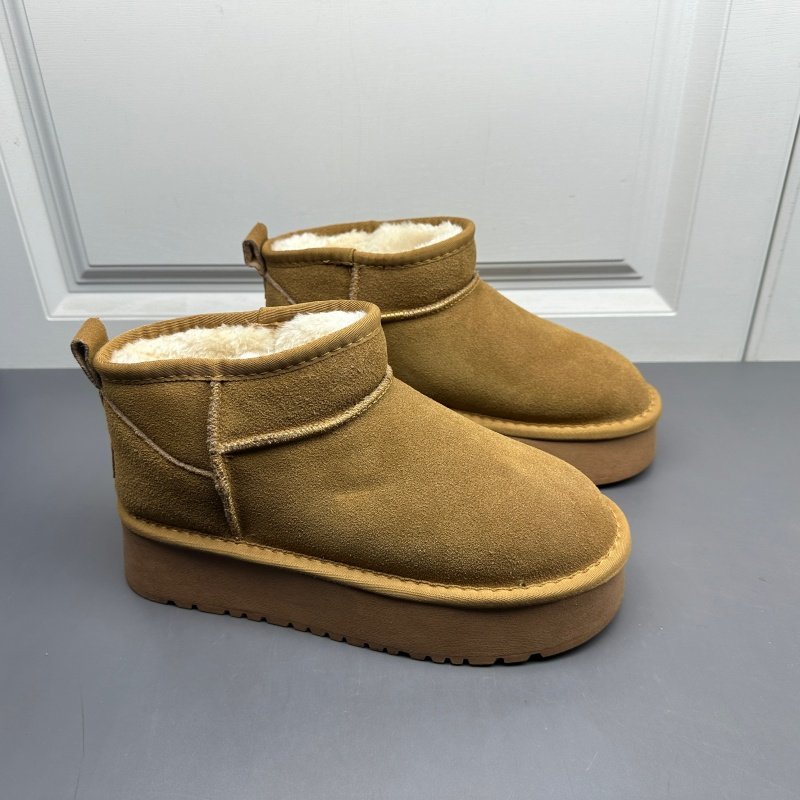 断码处理真皮雪地靴女冬季加棉加厚保暖厚底防滑短筒套筒牛皮棉靴,女鞋,时尚雪地靴,淘宝优惠券,粉丝福利购,淘宝优惠卷