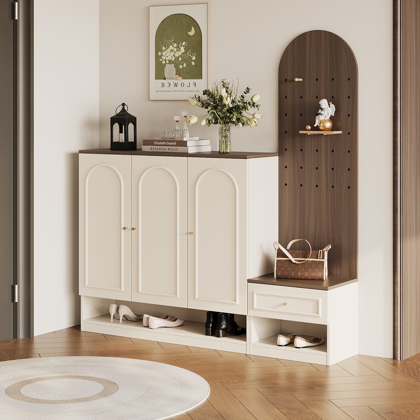 法式复古鞋架家用门口入户鞋柜