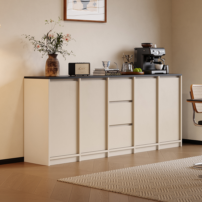 依雪复古奶油风餐边柜收纳矮柜