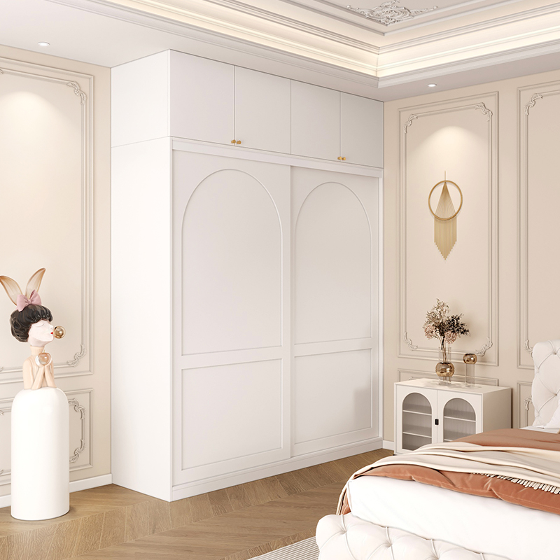 依雪法式奶油风推拉门衣柜定制