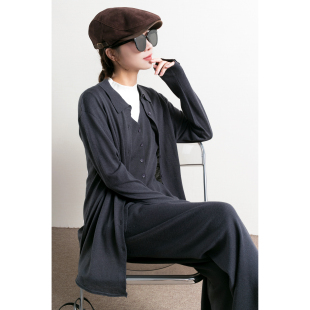 长裤 捡漏｜孤品｜清仓级感 背心 女衬衫 三件套 垂感羊毛针织套装