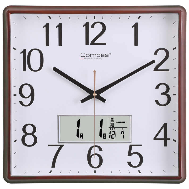 电子挂钟客厅静音时尚日历家用