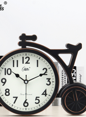 康巴丝钟表摆件家用个性创意客厅座钟台式时钟桌面表卧室静音台钟