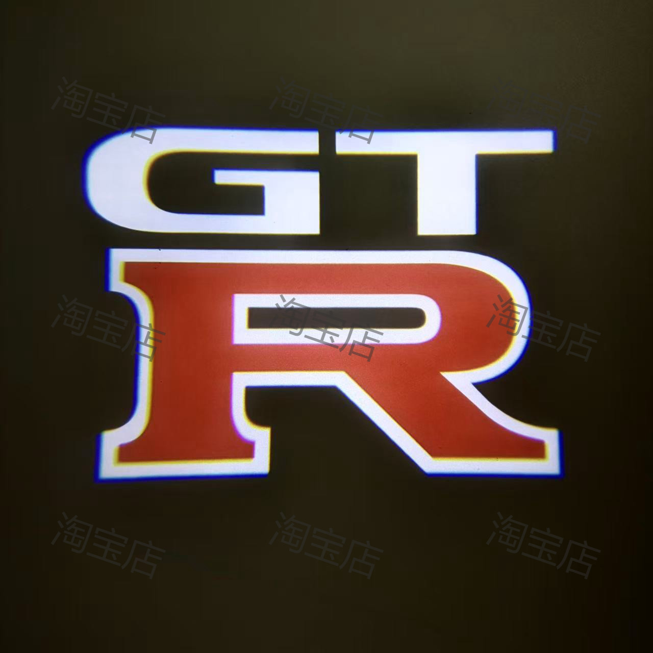 日产GTR迎宾灯R35 Nismo改装饰用品车门投影镭射灯投射照地灯配件