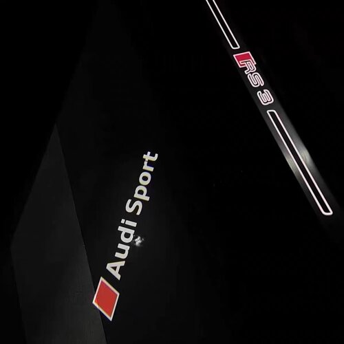 奥迪RS3迎宾灯RS4 RS5 RS6 RS7 R8 TTRS改装饰用品车门投影镭射灯