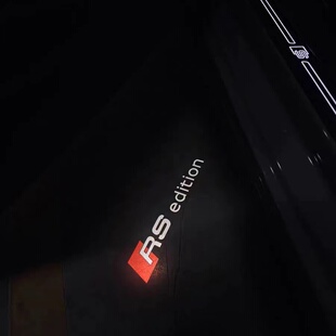 奥迪RS5迎宾灯RS4 RS6 RS3 RS7 TTrs R8 RSQ8 RSQ3改装车门投影灯