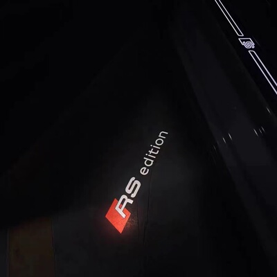 奥迪RS5迎宾灯RS4 RS6 RS3 RS7 TTrs R8 RSQ8 RSQ3改装车门投影灯