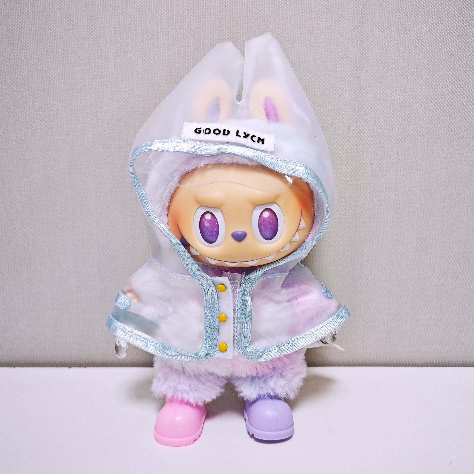 49拉布布娃衣透明雨衣玩偶替换衣服适合1517cm labub衣服一二三代