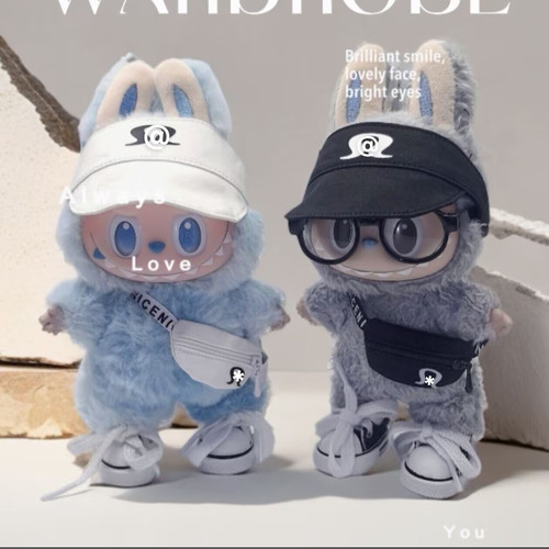 49一二三代labubu衣服挂件拉布布坐娃衣小恶魔天使套装lulu同款帽