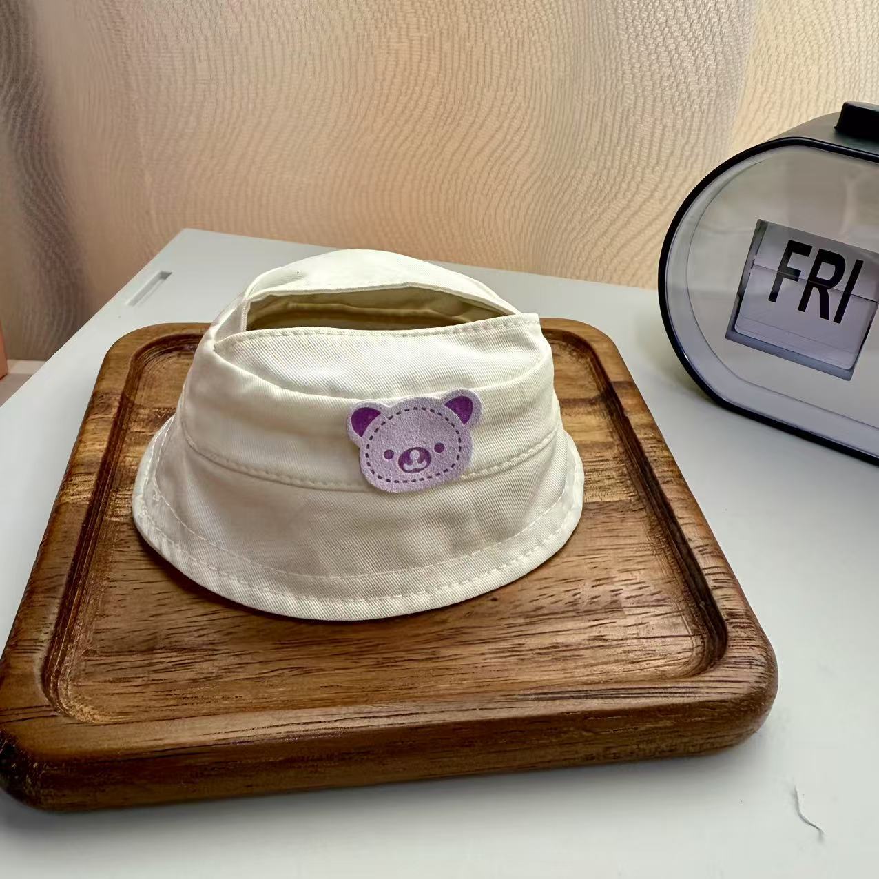 49娃娃帽子17CM拉布布Labubu娃衣开口渔夫帽牛仔帽