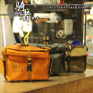备 佰客折叠车车头包猪鼻挂包露营背包自行车车前包国布配件骑行装