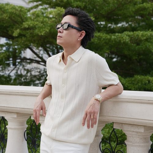 SEASON MARK新款针织亚麻混纺开襟短袖衬衫商务款老钱休闲百搭T恤