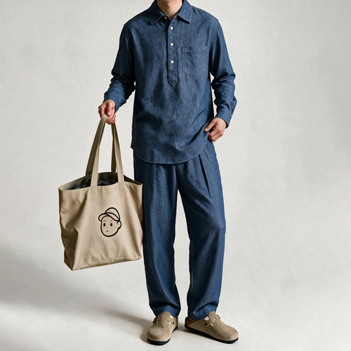 SeasonMark松弛感休闲亚麻套装男
