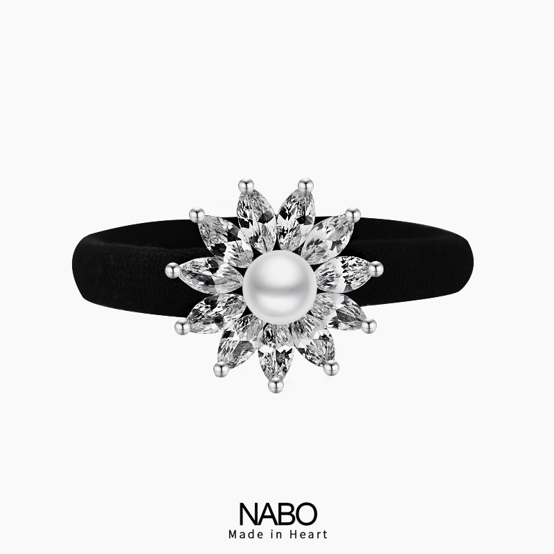 NABO 珍珠锆石网红ins风发圈森系头绳橡皮筋发圈皮筋高弹力高马尾