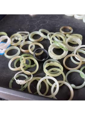 保真天然无优化和田玉指环戒圈19毫米直径20号21号戒指241130104