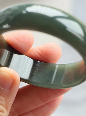 保真天然和田玉手镯53圈口证书编号9260841青蓝色 新疆且末料糖色