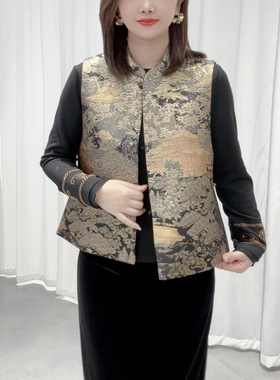 新中式国风马甲女2026年春季新款优雅复古马甲女百搭背心上衣坎肩