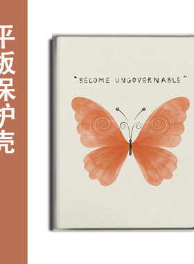 适用小米8/7s/pro蝴蝶艺术Ultra平板5红米Redmi简约Pad/SE/4Plus/6Max个性11/6s带笔槽12.4寸Pro保护套壳创意